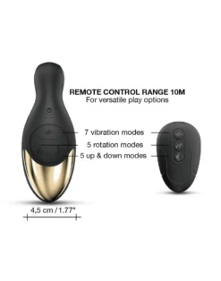 Dorcel - Roterende Prostaat Massager Met Afstandsbediening Multi P-Joy - Zwart -Cock & Ball Toys winkel Dorcel Roterende Prostaat Massager met afstandsbediening MULTI P JOY zwart 5