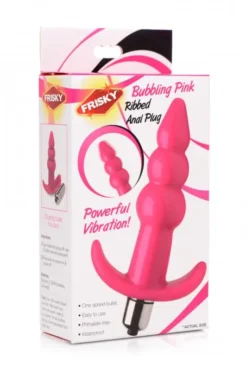 Frisky - Bubbling Vibrerende Anaalplug Met Ribbels - Roze -Cock & Ball Toys winkel Frisky Bubbling Vibrerende Anaalplug Met Ribbels Roze 4