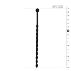 Sinner Gear Geribbelde Siliconen Dilator - Zwart -Cock & Ball Toys winkel Geribbelde Siliconen Dilator Zwart 4