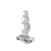 Kiotos Glass Glazen Buttplug Geribbeld - Transparant