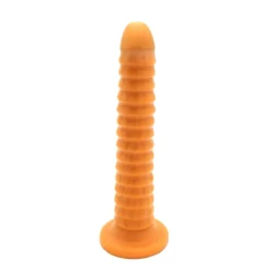 Gold Play By Kiotos Gold Play - Soft Liquid Siliconen Anaal Dildo Ribbed - Goud -Cock & Ball Toys winkel Gold Play Soft Liquid Siliconen Anaal Dildo RIBBED goud 3