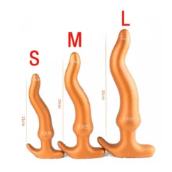 Gold Play By Kiotos Gold Play - Soft Liquid Siliconen Anaal Dildo Wave - Goud -Cock & Ball Toys winkel Gold Play Soft Liquid Siliconen Anaal Dildo WAVE goud 6