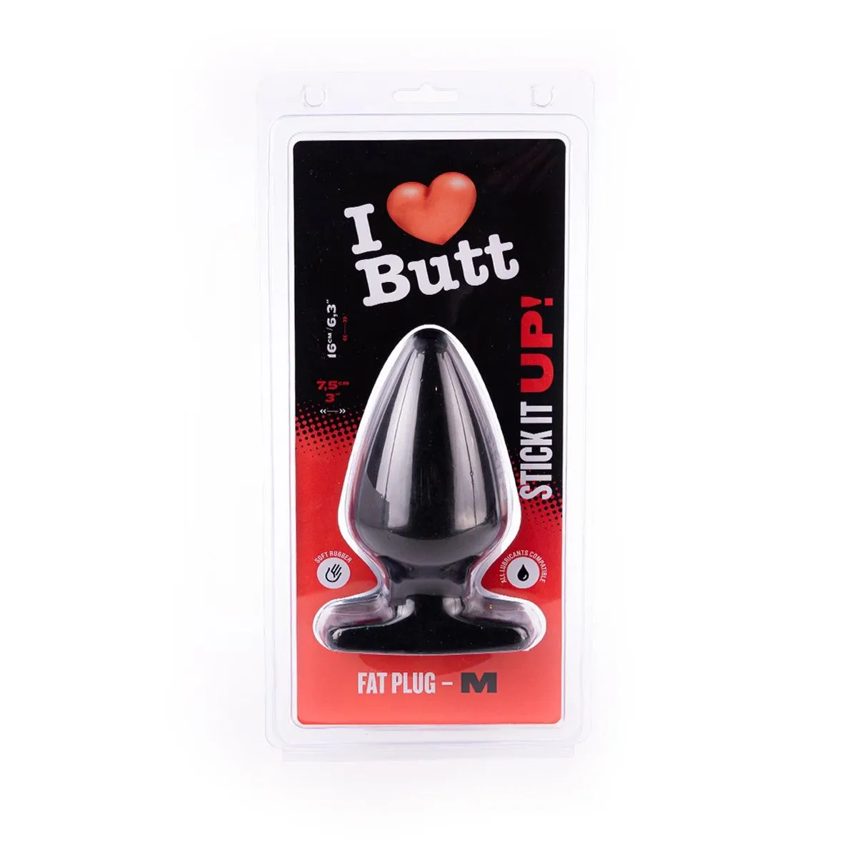 I Love Butt I ♥ Butt - Dikke Buttplug - M - Zwart 5 I Love Butt I ♥ Butt - Dikke Buttplug - M - Zwart - Afbeelding 5