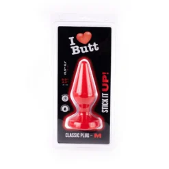 I Love Butt I ♥ Butt - Klassieke Buttplug - M - Rood -Cock & Ball Toys winkel I Butt Klassieke Buttplug M rood 5