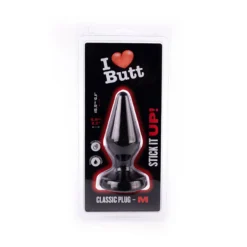 I Love Butt I ♥ Butt - Klassieke Buttplug - M - Zwart -Cock & Ball Toys winkel I Butt Klassieke Buttplug M zwart 5
