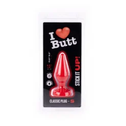 I Love Butt I ♥ Butt - Klassieke Buttplug - S - Rood 10 I Love Butt I ♥ Butt - Klassieke Buttplug - S - Rood -Cock & Ball Toys winkel I Butt Klassieke Buttplug S rood 5