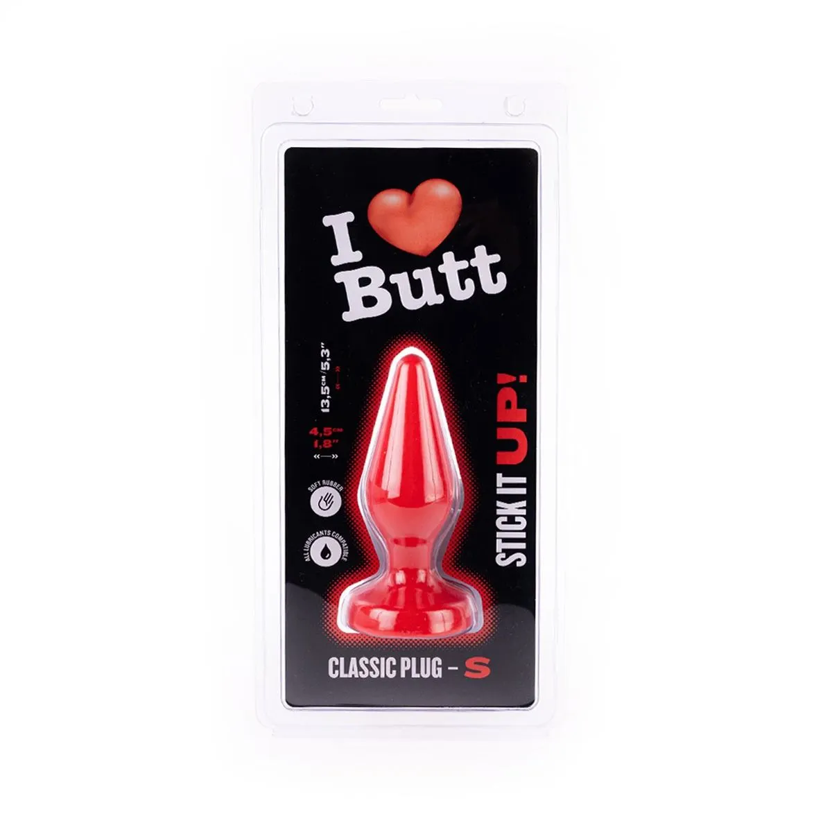 I Love Butt I ♥ Butt - Klassieke Buttplug - S - Rood 5 I Love Butt I ♥ Butt - Klassieke Buttplug - S - Rood - Afbeelding 5