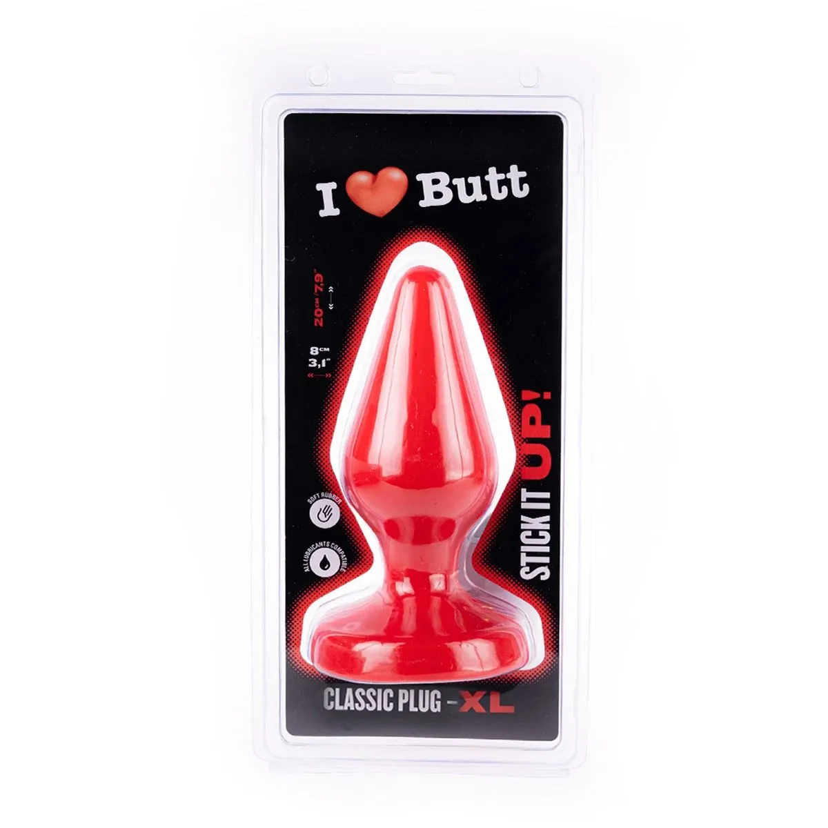 I Love Butt I ♥ Butt - Klassieke Buttplug - XL - Rood 5 I Love Butt I ♥ Butt - Klassieke Buttplug - XL - Rood - Afbeelding 5