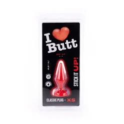 I Love Butt I ♥ Butt - Klassieke Buttplug - XS - Rood 10 I Love Butt I ♥ Butt - Klassieke Buttplug - XS - Rood -Cock & Ball Toys winkel I Butt Klassieke Buttplug XS rood 5