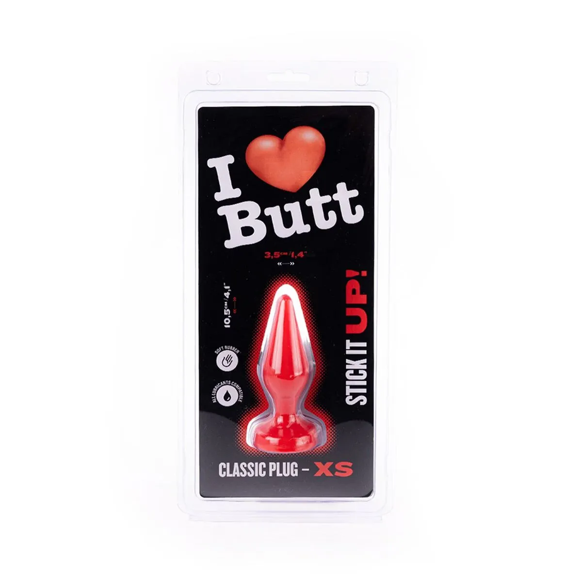 I Love Butt I ♥ Butt - Klassieke Buttplug - XS - Rood 5 I Love Butt I ♥ Butt - Klassieke Buttplug - XS - Rood - Afbeelding 5