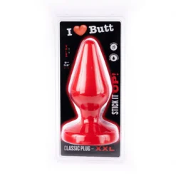 I Love Butt I ♥ Butt - Klassieke Buttplug - XXL - Rood 10 I Love Butt I ♥ Butt - Klassieke Buttplug - XXL - Rood -Cock & Ball Toys winkel I Butt Klassieke Buttplug XXL rood 5