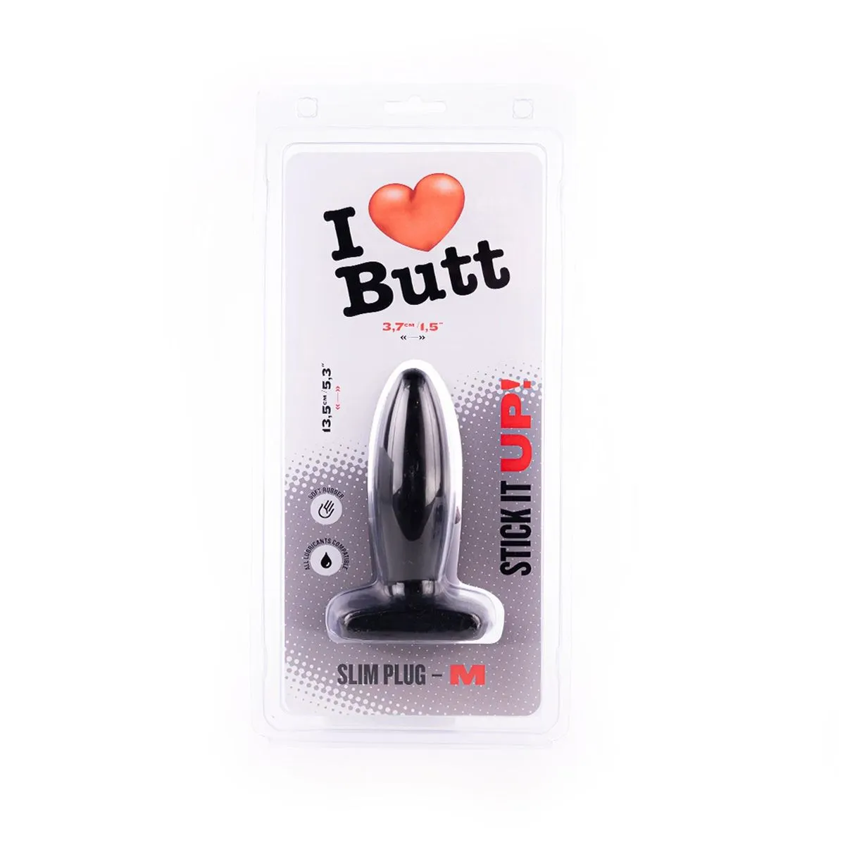 I Love Butt I ♥ Butt - Slanke Buttplug - M - Zwart 5 I Love Butt I ♥ Butt - Slanke Buttplug - M - Zwart - Afbeelding 5
