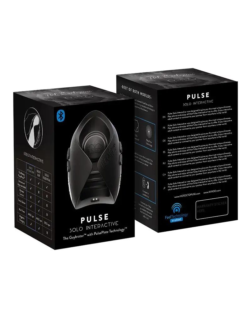 Kiiroo - & Hot Octopuss Pulse Solo Interactive Masturbator - Zwart 11 Kiiroo - & Hot Octopuss Pulse Solo Interactive Masturbator - Zwart - Afbeelding 11