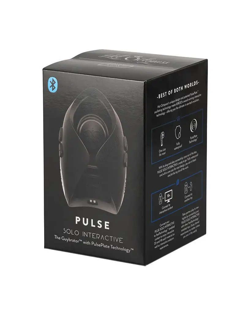 Kiiroo - & Hot Octopuss Pulse Solo Interactive Masturbator - Zwart 2 Kiiroo - & Hot Octopuss Pulse Solo Interactive Masturbator - Zwart - Afbeelding 2