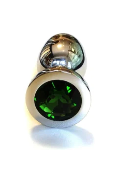 Kiotos Steel Kiotos Buttplug RVS Met Groen Kristal -Cock & Ball Toys winkel Kiotos Buttplug RVS met groen kristal 4
