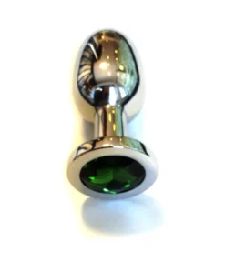 Kiotos Steel Kiotos Buttplug RVS Met Groen Kristal -Cock & Ball Toys winkel Kiotos Buttplug RVS met groen kristal 5