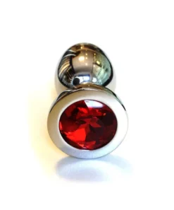 Kiotos Steel Kiotos Buttplug RVS Met Rood Kristal -Cock & Ball Toys winkel Kiotos Buttplug RVS met rood kristal 3
