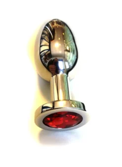 Kiotos Steel Kiotos Buttplug RVS Met Rood Kristal -Cock & Ball Toys winkel Kiotos Buttplug RVS met rood kristal 4