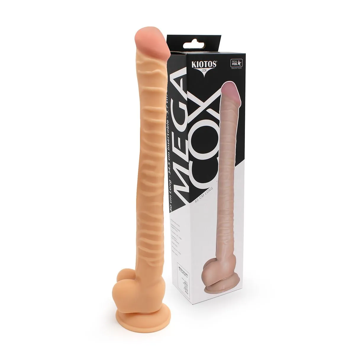 Kiotos Cox - Mega Dildo XXL 40 X 3.7 Cm - Lichte Huidskleur 1 Kiotos Cox - Mega Dildo XXL 40 X 3.7 Cm - Lichte Huidskleur