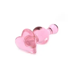 Kiotos Glass - Roze Buttplug Van Glas Met Hartje