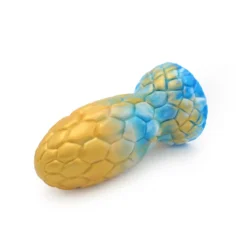 Kiotos Monstar - Buttplug ALIEN EGG 7 - 17.5 X 7.5 Cm - Tie Dye Goud/Blauw -Cock & Ball Toys winkel Kiotos Monstar Buttplug ALIEN EGG 7 17 5 x 7 5 cm tie dye goudblauw 3