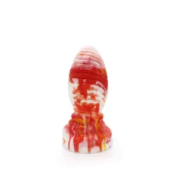 Kiotos Monstar - Buttplug Beast 6 - 16.5 X 6.5 Cm - Tie Dye Oranje/Wit/Rood