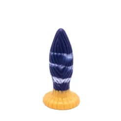 Kiotos Monstar - Buttplug/Anaal Dildo Beast 39 - 17.5 X 5.5 Cm - Blauw/Goud/Wit