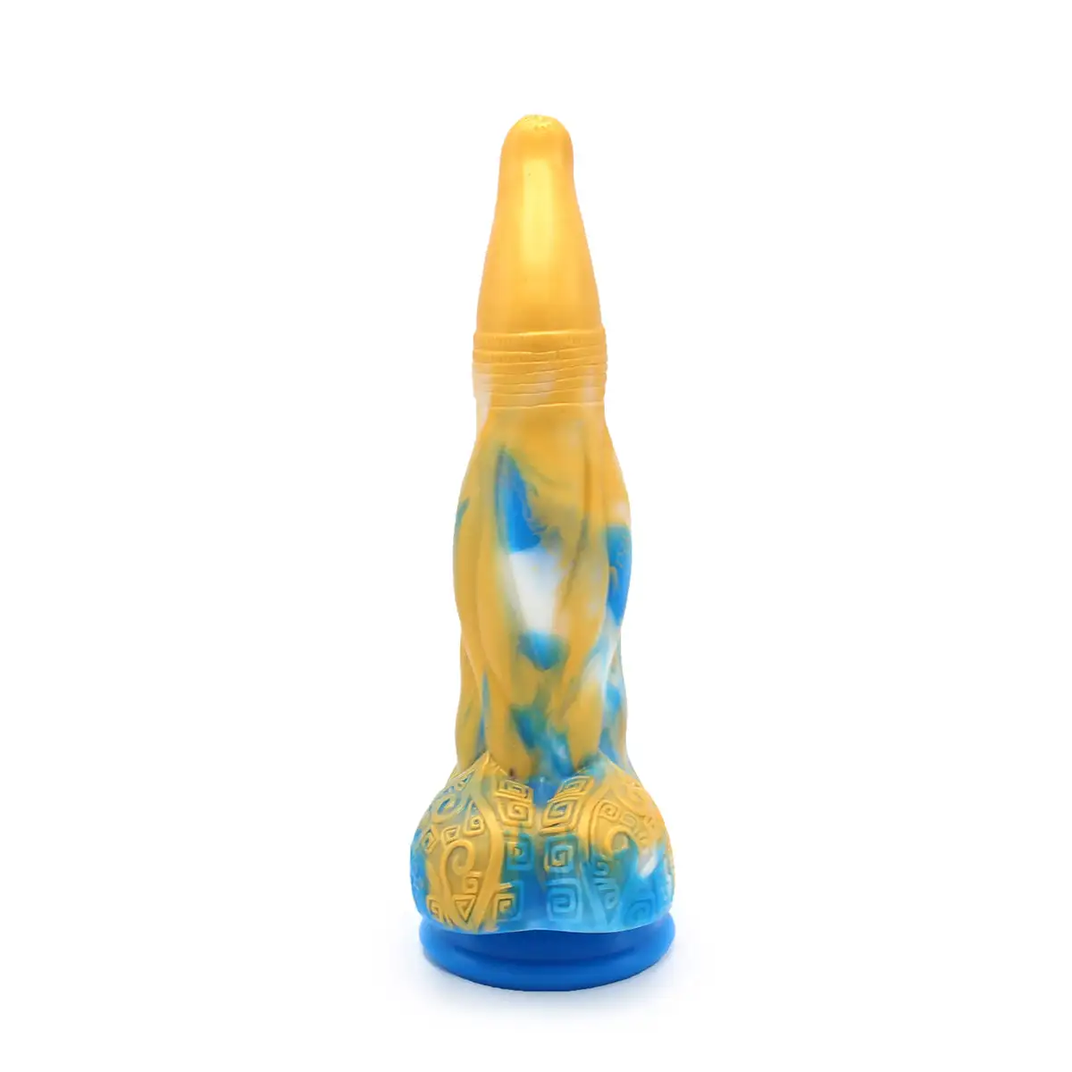 Kiotos Monstar - Dildo Beast 17 - Goud/Blauw/Wit 4 Kiotos Monstar - Dildo Beast 17 - Goud/Blauw/Wit - Afbeelding 4