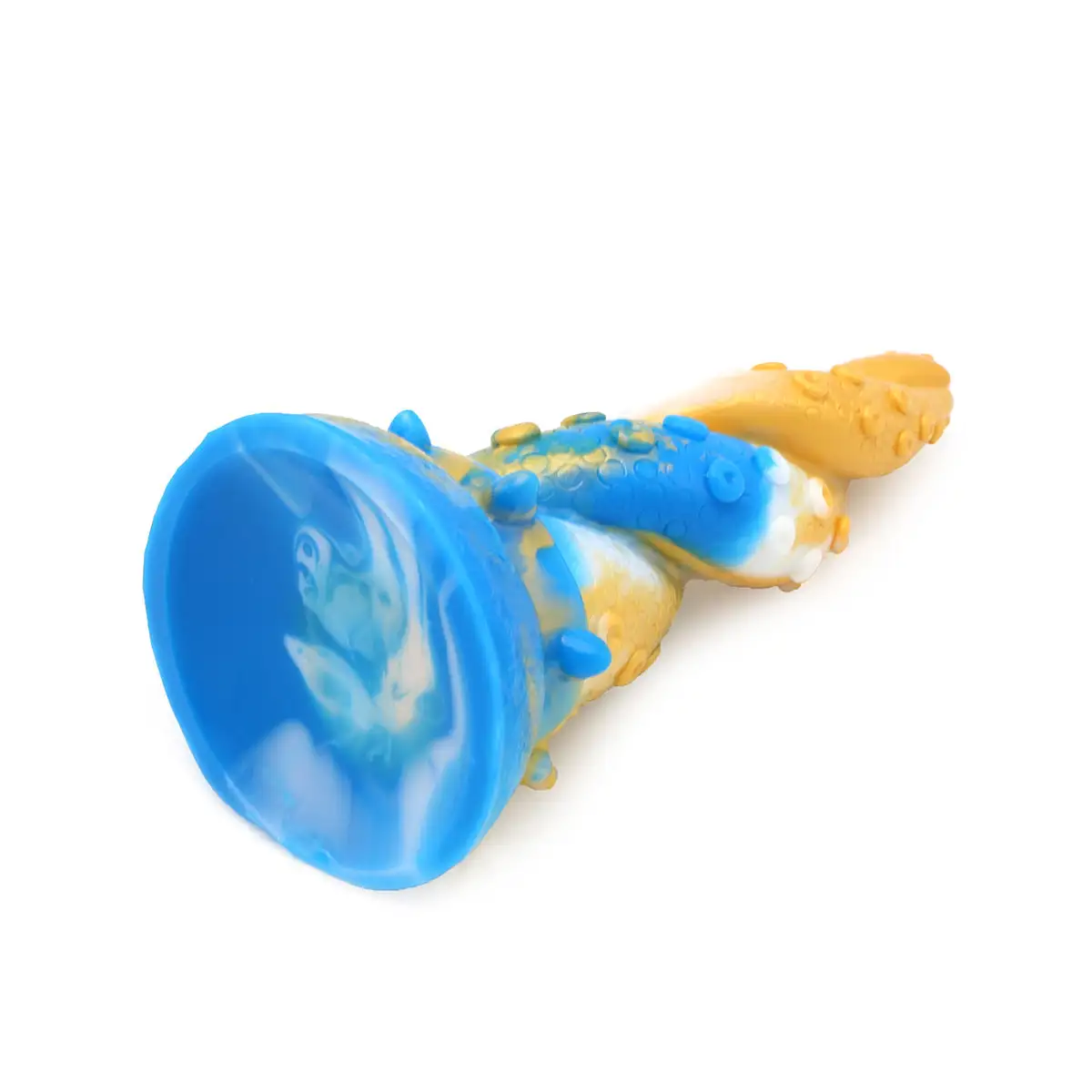 Kiotos Monstar - Dildo Beast 18 - Goud/Blauw/Wit 6 Kiotos Monstar - Dildo Beast 18 - Goud/Blauw/Wit - Afbeelding 6