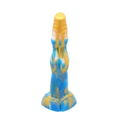 Kiotos Monstar - Dildo Beast 19 - 25 X 6 Cm - Goud/Blauw/Wit -Cock & Ball Toys winkel Kiotos Monstar Dildo Beast 19 25 x 6 cm goudblauwwit 3