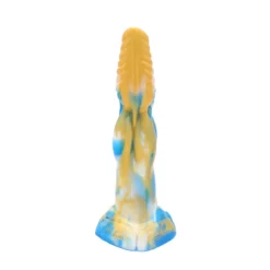 Kiotos Monstar - Dildo Beast 19 - 25 X 6 Cm - Goud/Blauw/Wit -Cock & Ball Toys winkel Kiotos Monstar Dildo Beast 19 25 x 6 cm goudblauwwit 5