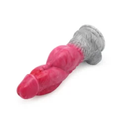 Kiotos Monstar - Dildo Beast 23 - 23,5 X 6,5 Cm - Roze/Grijs/Wit -Cock & Ball Toys winkel Kiotos Monstar Dildo Beast 23 235 x 65 cm rozegrijswit 8