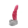 Kiotos Monstar - Dildo Beast 25 - 22 X 6 Cm - Roze/Grijs/Wit