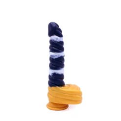 Kiotos Monstar - Dildo Beast 37 - 23.5 X 4 Cm - Wit/Goud/Blauw -Cock & Ball Toys winkel Kiotos Monstar Dildo Beast 37 23 5 x 4 cm witgoudblauw 3