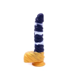 Kiotos Monstar - Dildo Beast 37 - 23.5 X 4 Cm - Wit/Goud/Blauw -Cock & Ball Toys winkel Kiotos Monstar Dildo Beast 37 23 5 x 4 cm witgoudblauw 5