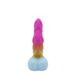 Kiotos Monstar - Dildo Beast No. 49 - Roze/Wit/Geel -Cock & Ball Toys winkel Kiotos Monstar Dildo Beast No 49 rozewitgeel 5