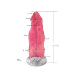 Kiotos Monstar Dildo Beast Nr. 79 Shrykos - Roze/Grijs/Wit -Cock & Ball Toys winkel Kiotos Monstar Dildo Beast Nr 79 Shrykos RozeGrijsWit 8