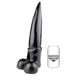 Kiotos Monstar - Dildo KANGAROO 33 X 7 Cm - Zwart