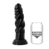 Kiotos Monstar - Ribbed Dildo HYRA 21 X 4.8 Cm - Zwart