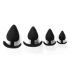 Kiotos Siliconen Anker Buttplug Set - 4 Stuks - Zwart