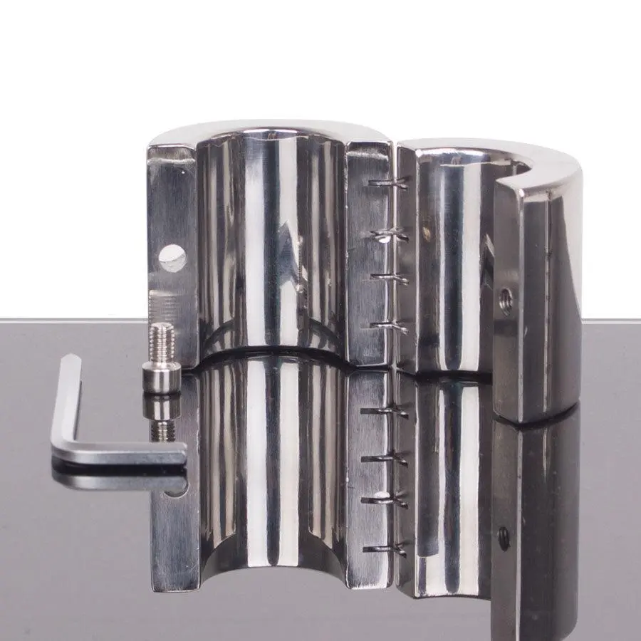 Kiotos Steel - Ballstretcher RVS Met Groeven Scharnierend 56 Mm Hoog Ø 35 Mm 3 Kiotos Steel - Ballstretcher RVS Met Groeven Scharnierend 56 Mm Hoog Ø 35 Mm - Afbeelding 3