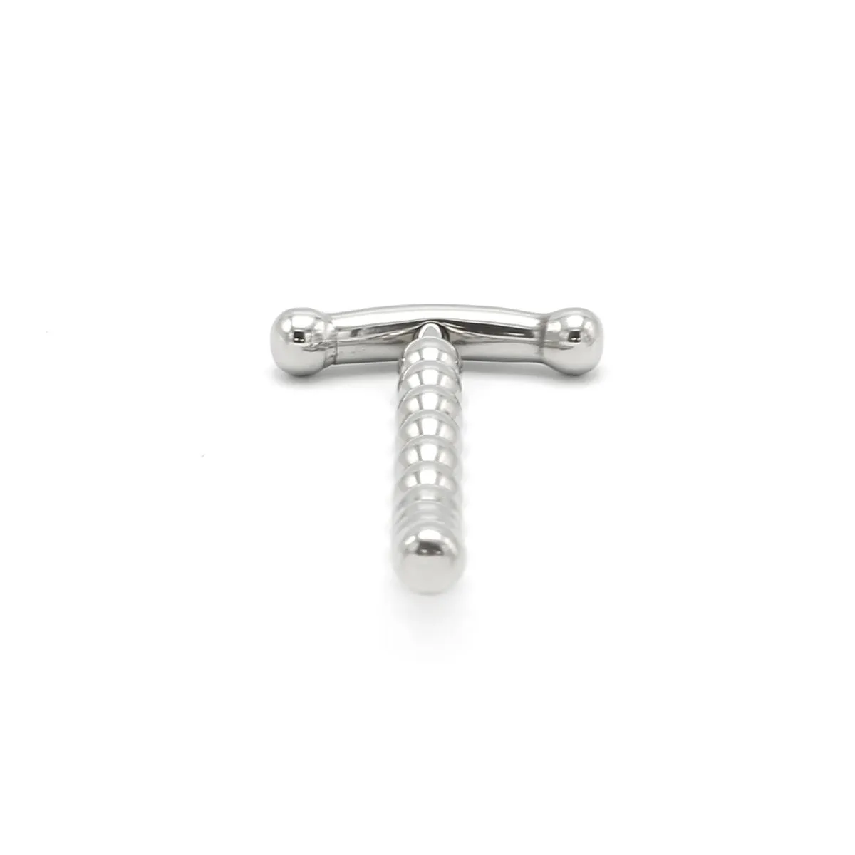 Kiotos Steel - Gebogen Penisplug Met T-vormig Handvat 2 Kiotos Steel - Gebogen Penisplug Met T-vormig Handvat - Afbeelding 2