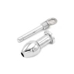 Kiotos Steel - Holle Buttplug Van RVS Met Afsluitschroef - Small -Cock & Ball Toys winkel Kiotos Steel Holle Buttplug van RVS met afsluitschroef small 5