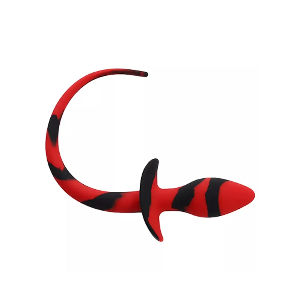 Kiotos X - Hondenstaart Anaalplug - Rood/Zwart 1 Kiotos X - Hondenstaart Anaalplug - Rood/Zwart