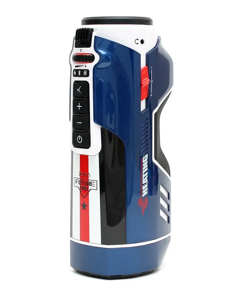 Leten - SM Future Pro Super Masturbator Stotend, Verwarmend, Met Geluid, Met DroogFunctie - Wit/Blauw 1 Leten - SM Future Pro Super Masturbator Stotend, Verwarmend, Met Geluid, Met DroogFunctie - Wit/Blauw