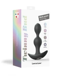 Love To Love - Twinny Bud Buigbare Vibrerende Buttplug - Zwart -Cock & Ball Toys winkel Love to Love Twinny Bud Buigbare Vibrerende Buttplug zwart 5
