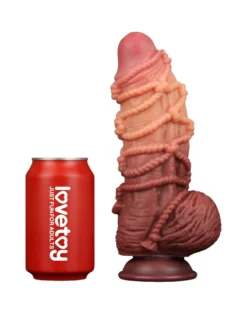 LoveToy - XXL Extreme Dildo Met Touw Motief - Lengte 24 Cm - Bruin/Nude 21 LoveToy - XXL Extreme Dildo Met Touw Motief - Lengte 24 Cm - Bruin/Nude -Cock & Ball Toys winkel LoveToy XXL Extreme Dildo met Touw Motief Lengte 24 cm BruinNude 6
