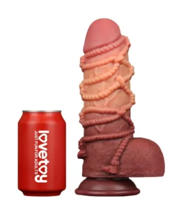LoveToy - XXL Extreme Dildo Met Touw Motief - Lengte 24,5 Cm - Bruin/Lichte Huidskleur 29 LoveToy - XXL Extreme Dildo Met Touw Motief - Lengte 24,5 Cm - Bruin/Lichte Huidskleur -Cock & Ball Toys winkel LoveToy XXL Extreme Dildo met Touw Motief Lengte 245 cm BruinLichte Huidskleur 14