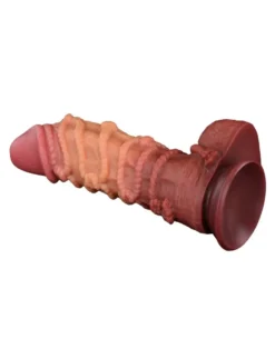 LoveToy - XXL Extreme Dildo Met Touw Motief - Lengte 26.5 Cm - Bruin/Lichte Huidskleur -Cock & Ball Toys winkel LoveToy XXL Extreme Dildo met Touw Motief Lengte 26 5 cm BruinLichte Huidskleur 10