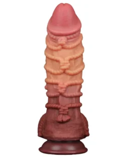 LoveToy - XXL Extreme Dildo Met Touw Motief - Lengte 26.5 Cm - Bruin/Lichte Huidskleur -Cock & Ball Toys winkel LoveToy XXL Extreme Dildo met Touw Motief Lengte 26 5 cm BruinLichte Huidskleur 5